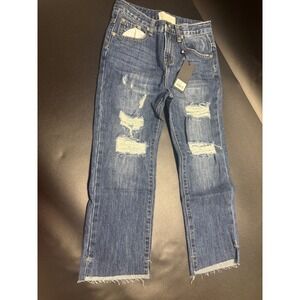 One Teaspoon NEW Kids Hooligans Distressed Denim Jeans Oxford Blue‎ Size 9-10